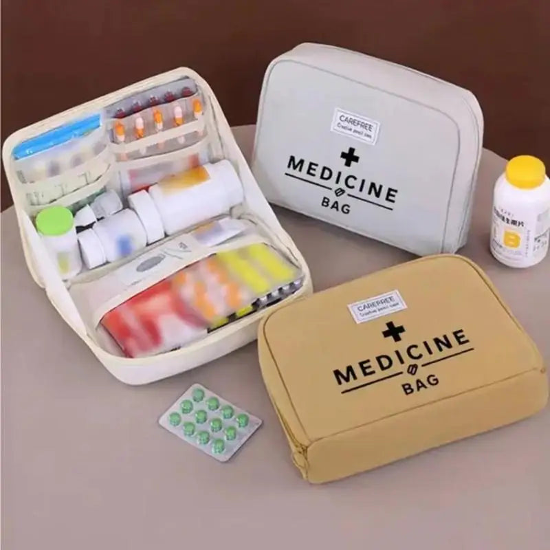 Portable Canvas Medicine Organizer Bag | Travel First Aid Kit Medicine Organizer Bag SPOT