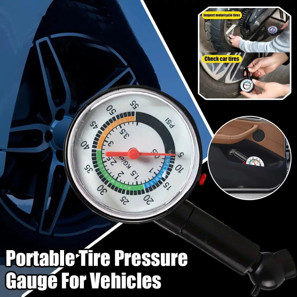 Tire Pressure Gauge – PSI & BAR for Car, Bike & Moto Tire Pressure Gauge SPOT