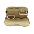Folding Car Backseat Tray Table with Cup Holder & Hooks Car Backseat Tray SPOT Beige