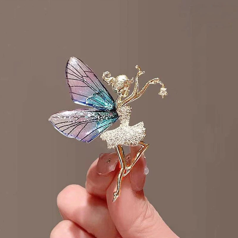 Butterfly Fairy Crystal Brooch Pin – Fashion Jewelry Gift Fashion Brooch Pin SPOT