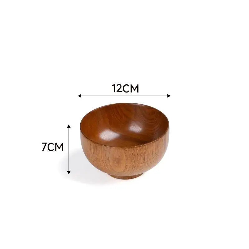 Jujube Wooden Bowl – Natural Solid Wood Soup & Rice Bowl Wooden Serving Bowl SPOT A7