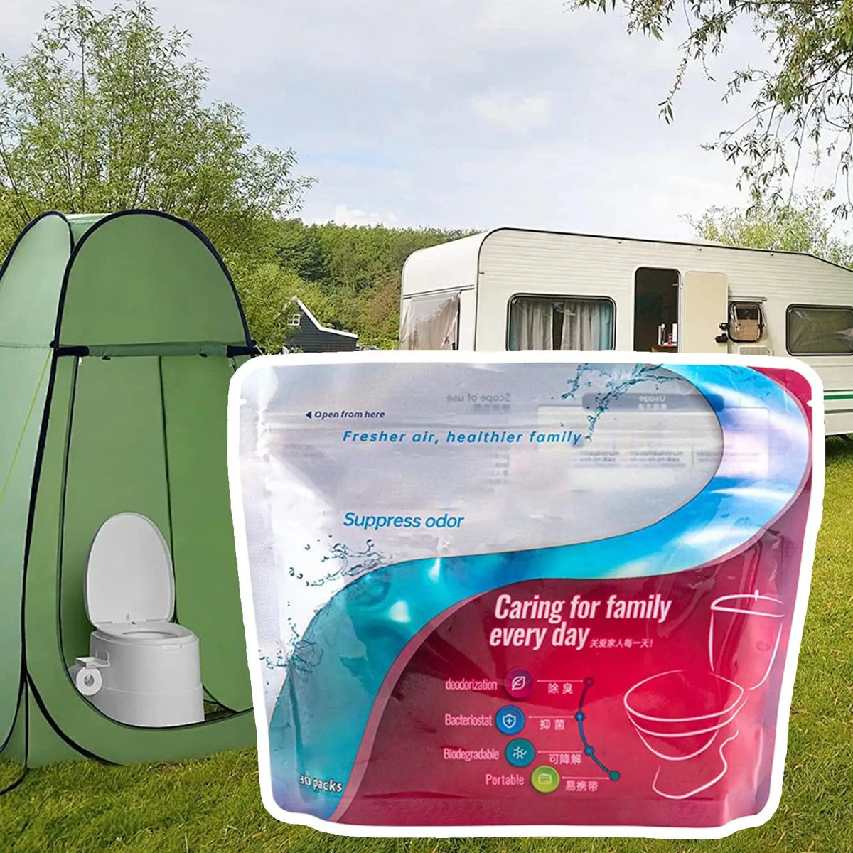 Urine Absorbent Powder 30-Pack | Portable Travel Toilet Powder Portable Toilet Powder SPOT Default Title