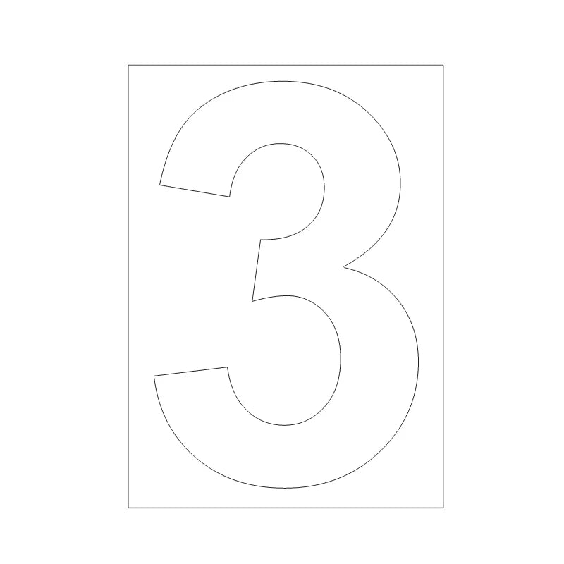 Weatherproof Wheelie Bin Number Stickers – Self-Adhesive PVC Bin Number Stickers SPOT A3
