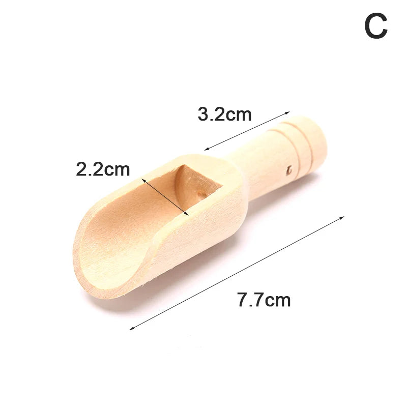Wooden Mini Scoop for Tea, Coffee, Spices & Bath Salts Wooden Kitchen Scoop SPOT C