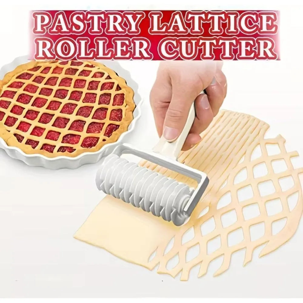 2-Pack Pastry Lattice Roller Cutter – Dough Decorating Wheel Pastry Lattice Cutter SPOT