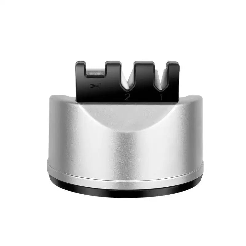 Tungsten Steel Knife & Scissors Sharpener with Non-Slip Base Knife Sharpener SPOT silver 1pcs