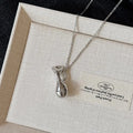Meaeguet Vase Pendant Long Necklace | Silver Thin Chain Pendant Necklace SPOT Default Title