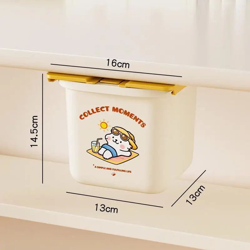 Under Desk Hanging Storage Box – No-Drill PP Organizer Desk Storage Organizer SPOT A2