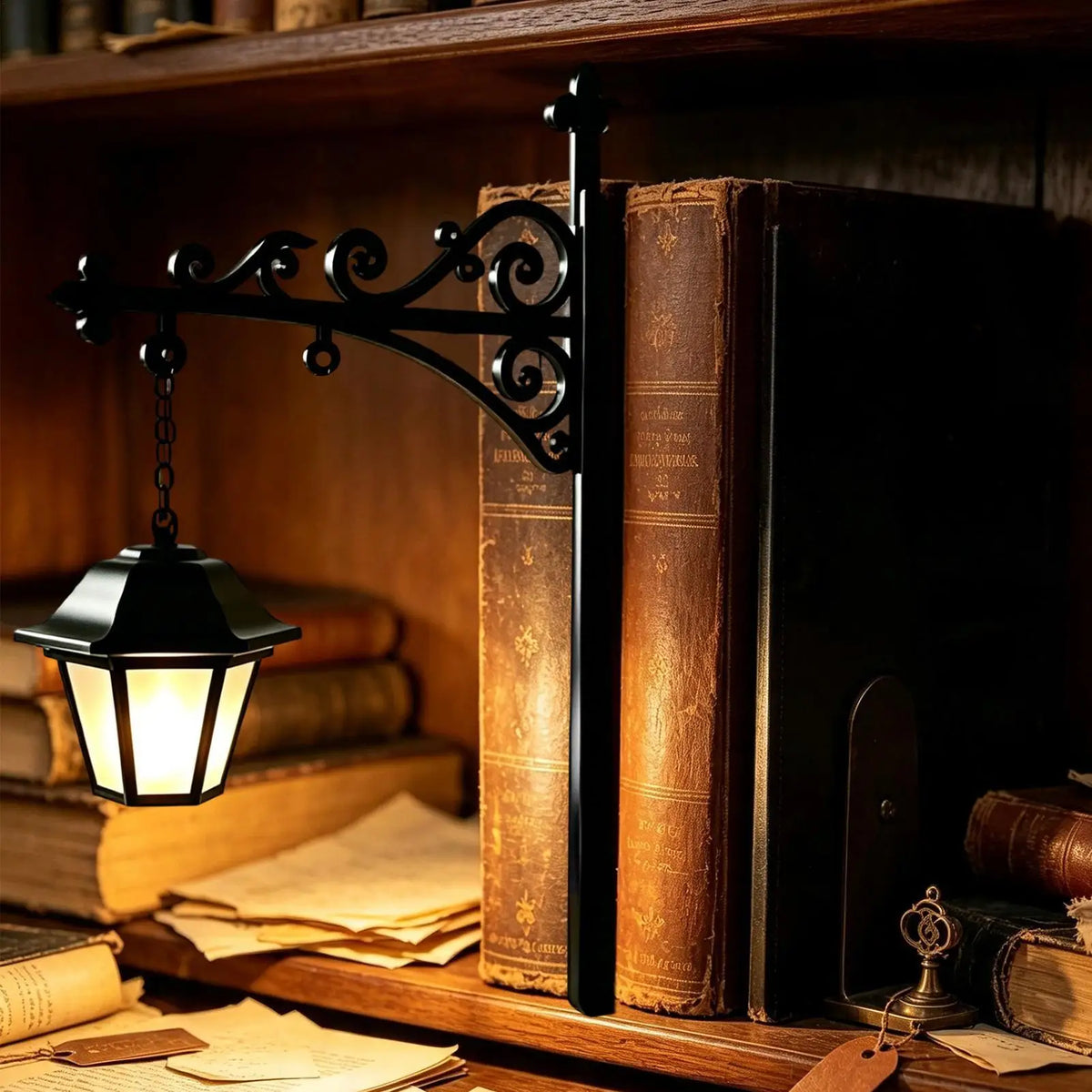 Vintage Cordless LED Bookshelf Lantern – Warm Ambient Lamp Decorative Lantern Lamp SPOT