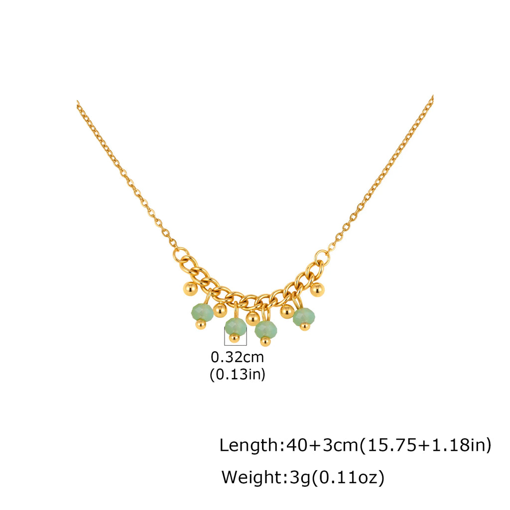 Boho Beaded Tassel Fringe Necklace – Colorful Choker for Women Beaded Tassel Necklace SPOT NC-2618G03