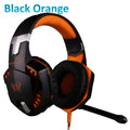 VIKEFON G2000 Wired Gaming Headset – 50mm Driver & LED Mic Wired Gaming Headset SPOT Black Orange