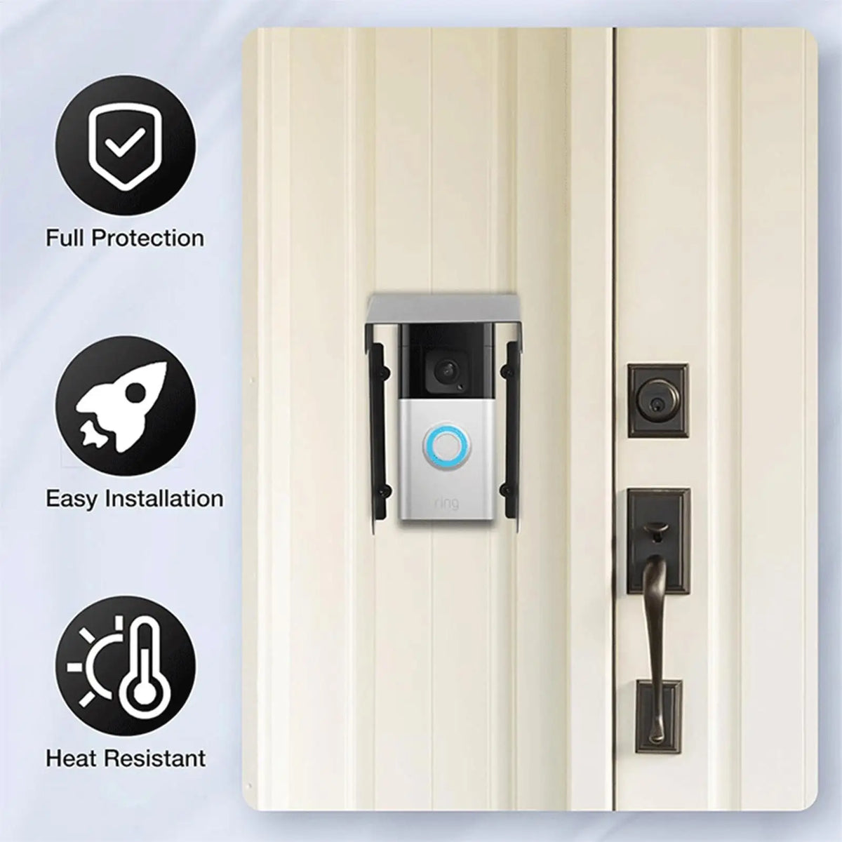 Steel Doorbell Rain Cover – Weather & Anti-Glare Protection Doorbell Cover SPOT Default Title
