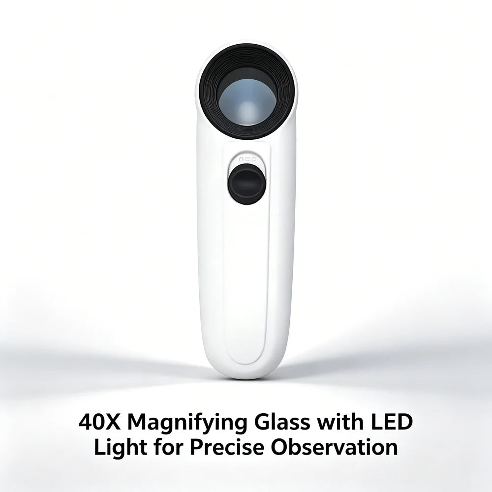 Mini 40X LED Pocket Magnifier – Jewelry, Coin & Watch LED Pocket Magnifier SPOT