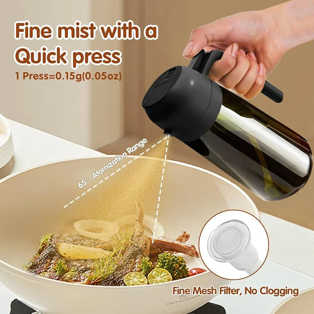 470ml Dark Glass Olive Oil Sprayer – Light-Blocking Mister Oil Spray Bottle SPOT