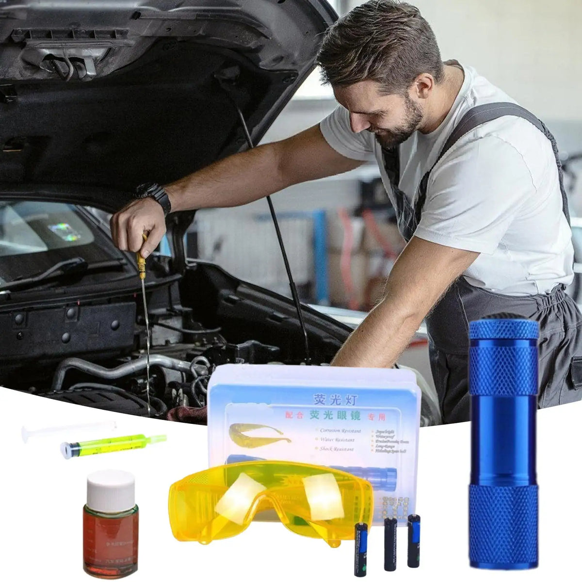 UV Fluorescent AC Leak Detection Kit – Car & Home AC Leak Detection Kit SPOT