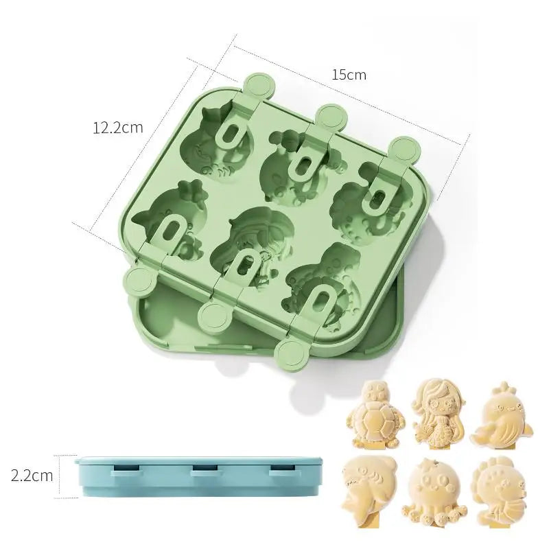 Silicone Popsicle Molds 6-Cavity Fruit Shape – BPA-Free DIY Popsicle Mold SPOT A12