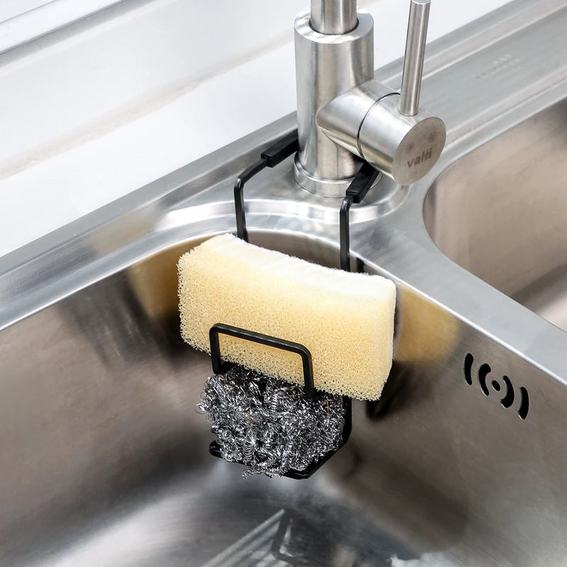 Kitchen Sink Sponge Holder & Soap Organizer – Faucet Rack Sink Organizer Rack SPOT