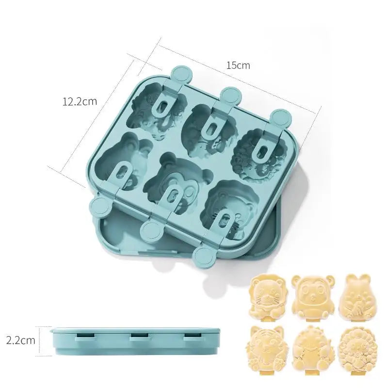 Silicone Popsicle Molds 6-Cavity Fruit Shape – BPA-Free DIY Popsicle Mold SPOT A7