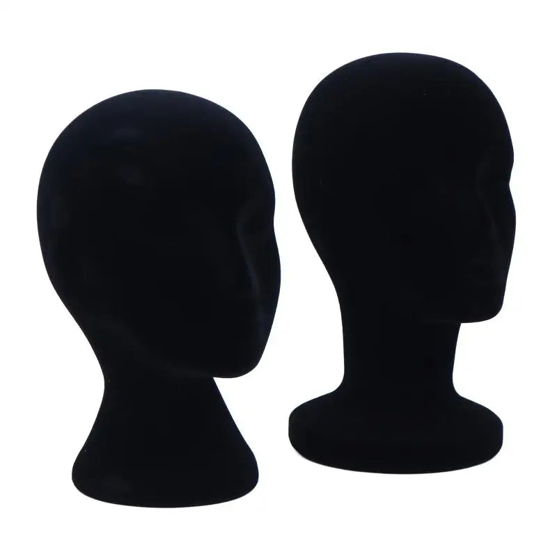 Black Foam Mannequin Head 52cm – Wig Display & Storage Stand Wig Display Stand SPOT