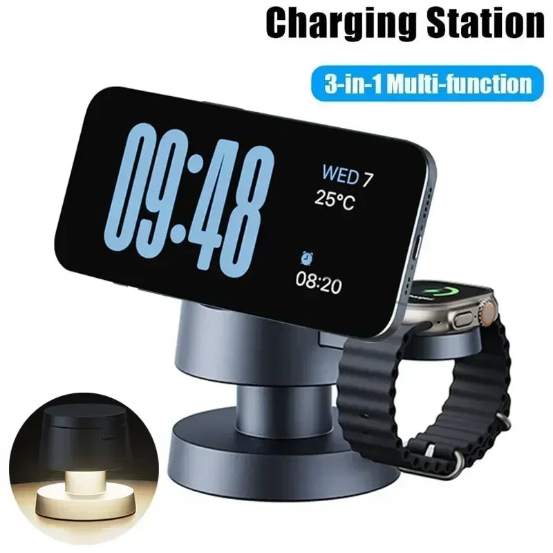 VIKEFON 3-in-1 MagSafe Wireless Charger – iPhone, iWatch & AirPods Wireless Charging Station SPOT