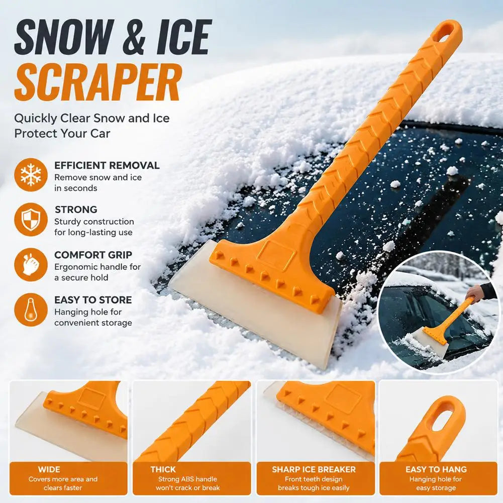 Car Snow & Ice Scraper Long Handle – TPU Windshield Wiper Car Ice Scraper SPOT