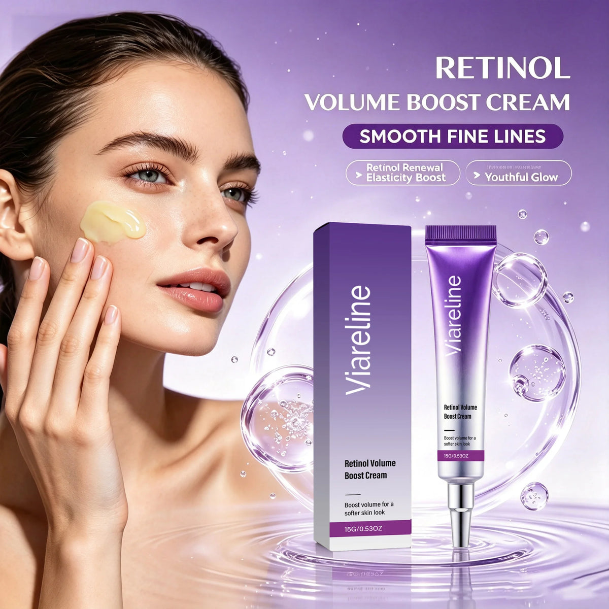 VIARELINE Retinol Face Firming Cream – Smooth & Plump Skin Retinol Face Serum SPOT