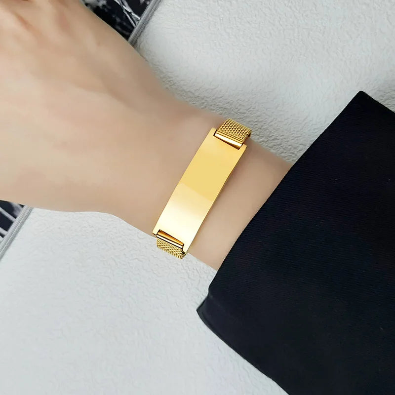 Personalized Milanese Mesh Bracelet – Custom Name Women's Gift Personalized Bracelet SPOT