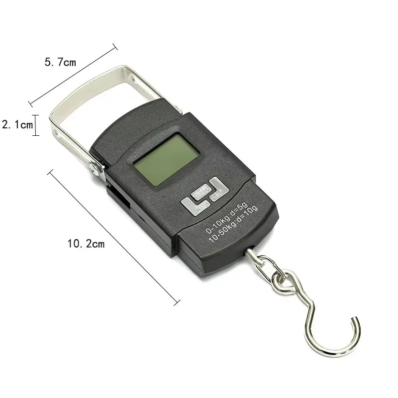 50kg Portable Digital Luggage Scale – LCD Hook Scale Digital Luggage Scale SPOT 2pcs Black 50Kg