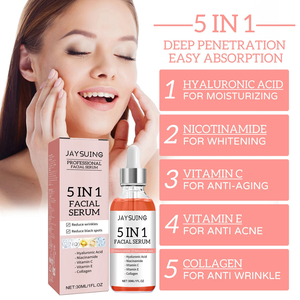 5-in-1 Skincare Set – Serum, Face Cream & Collagen Eye Patches Skincare Gift Set SPOT