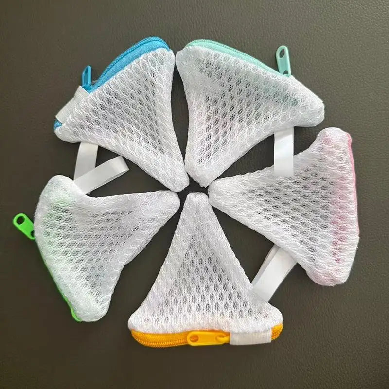 Reusable Mesh Laundry Bags with Zipper & Hanging Loop – 5-Pack Mesh Laundry Bag SPOT Color random 5PCS