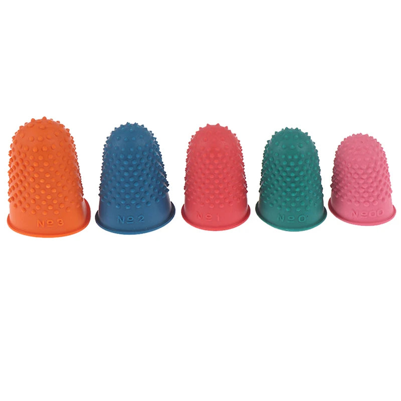 5-Pack Rubber Thimbles – Multi-Size Fingertip Guards for Sewing Sewing Thimble Set SPOT