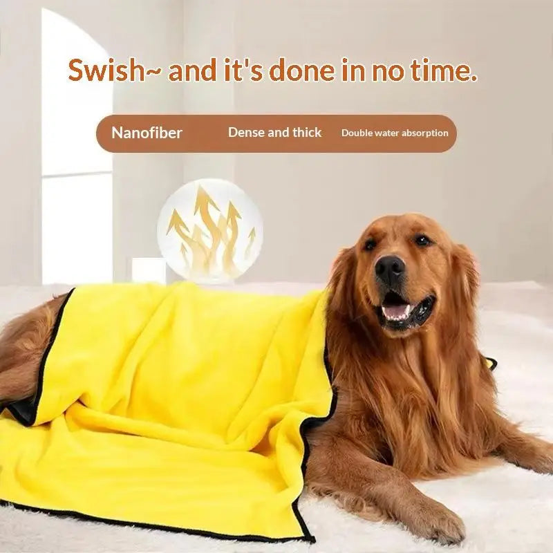 Microfiber Pet Bath Towel – Quick-Dry Dog & Cat Grooming Cloth Pet Grooming Towel SPOT
