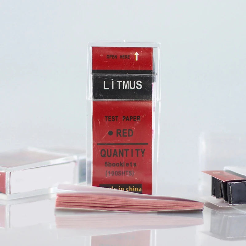100-Strip Red & Blue Litmus pH Test Paper – Water, Soil & Lab pH Test Strips SPOT