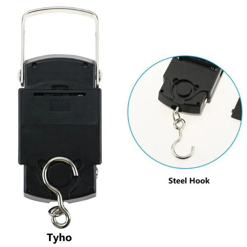 Portable Digital Hanging Scale 50kg with Retractable Tape Digital Hanging Scale SPOT
