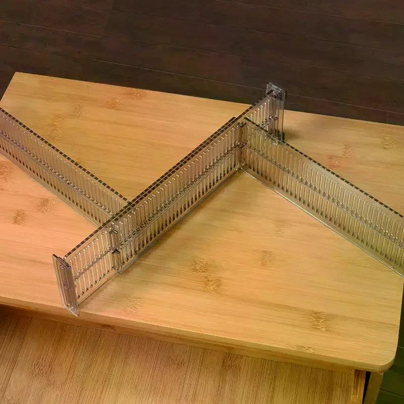 2-Pack Clear Adjustable Drawer Dividers – Expandable Organizers Drawer Dividers SPOT