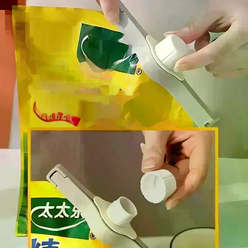 Snack Bag Sealing Clips with Pour Spout | BPA-Free 4/8-Pack Food Bag Clips SPOT