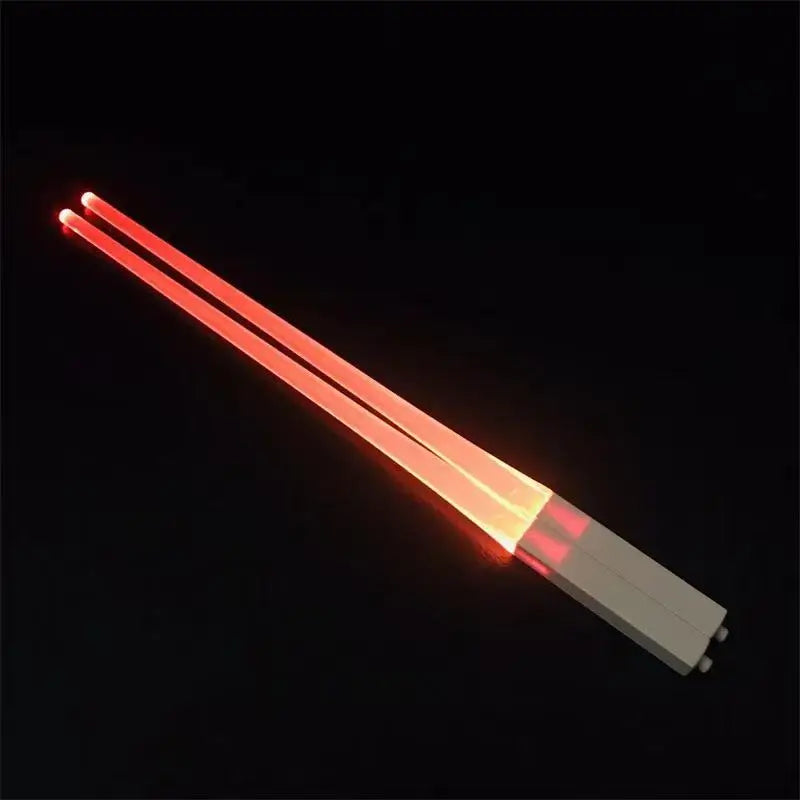 LED Light-Up Chopsticks Glowing Light Saber Style – 1 Pair Novelty Chopsticks SPOT Orange