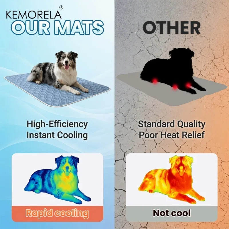 Kemorela Dog Cooling Mat – Ice Silk Fiber for All Dog Sizes Dog Cooling Mat SPOT