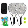 EVA Softcore Padel Racket Paddle Set – Adults & Kids Padel Racket Set SPOT White