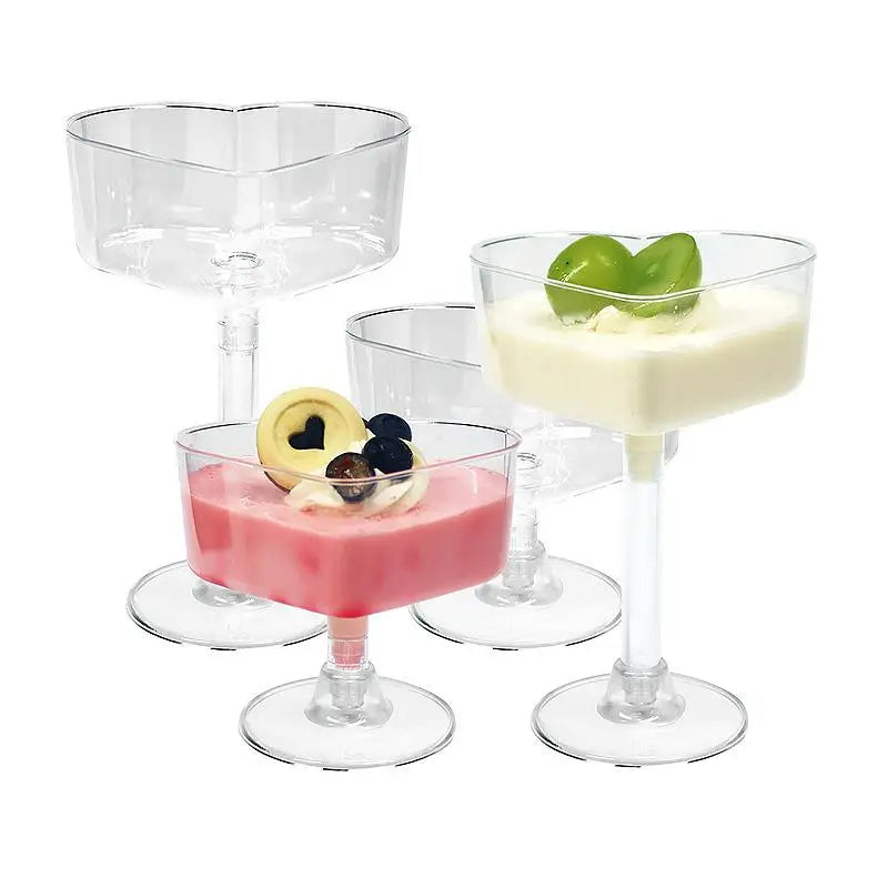 10-Pack Clear Plastic Champagne Goblets – Disposable Party Cups Disposable Champagne Goblets SPOT