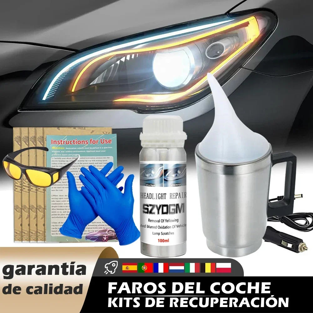 Car Headlight Restoration Kit – Polish, Deoxidize & Clarify Headlight Restoration Kit SPOT