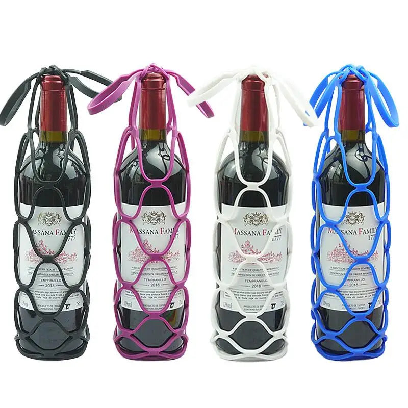 Silicone Wine Bottle Carrier Bag & Cup Mat – Reusable Wine Bottle Carrier SPOT