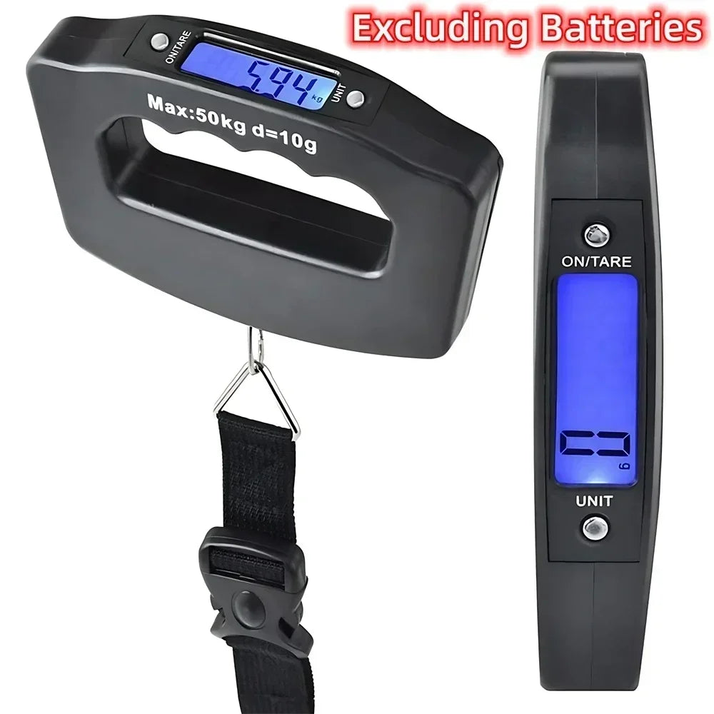 50kg Digital Luggage Scale – Portable Hanging Travel Scale Digital Luggage Scale SPOT Type 2 Webbing 1pc
