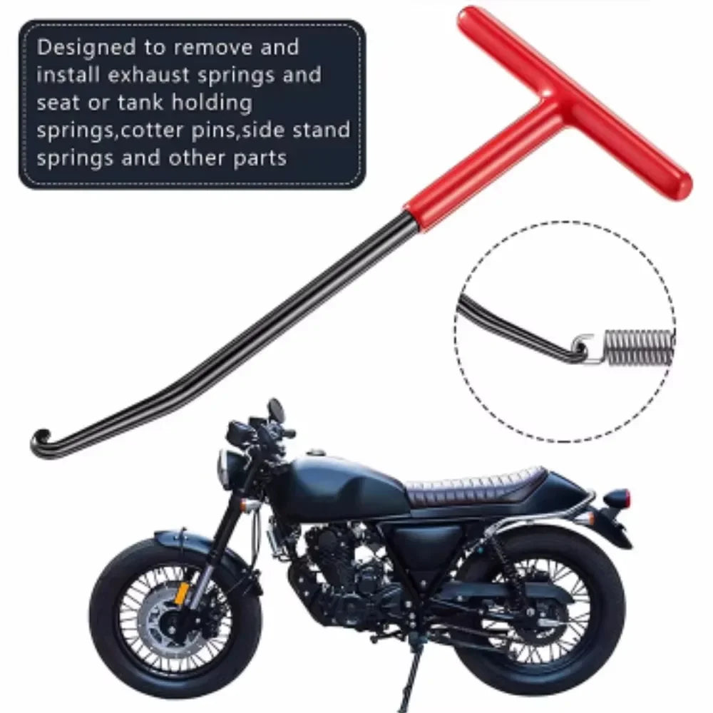 Motorcycle Exhaust Spring Hook Tool – T-Handle Wrench Puller Exhaust Spring Tool SPOT