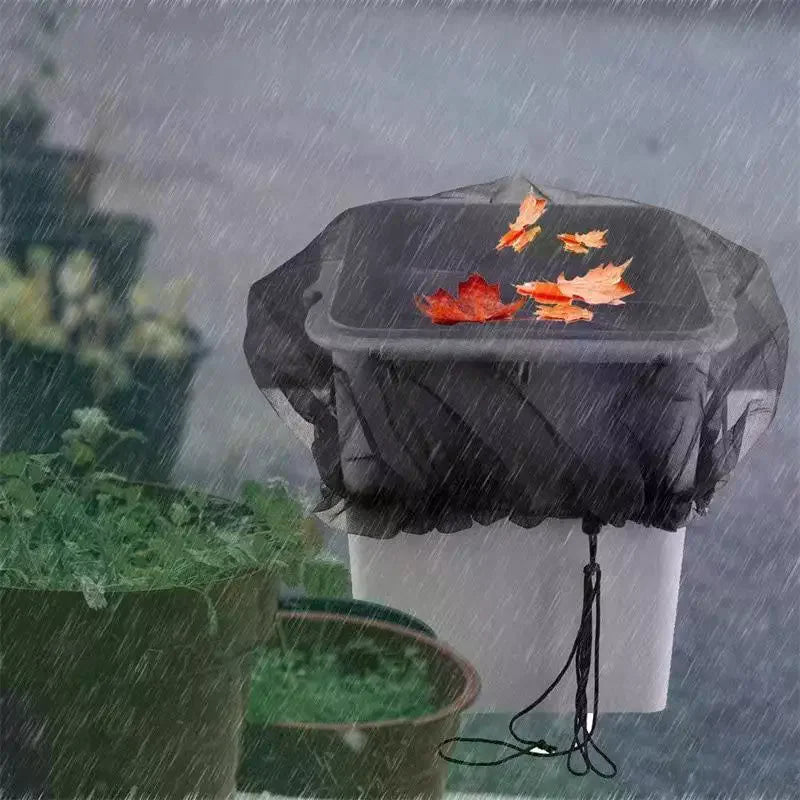 Drawstring Rain Mesh Cover for Buckets – Mosquito Proof Rain Bucket Cover SPOT