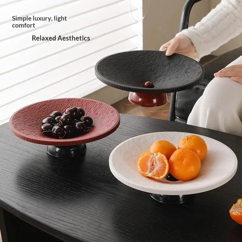 Minimalist Pedestal Fruit Tray – BPA-Free Plastic Serving Plate Pedestal Serving Tray SPOT