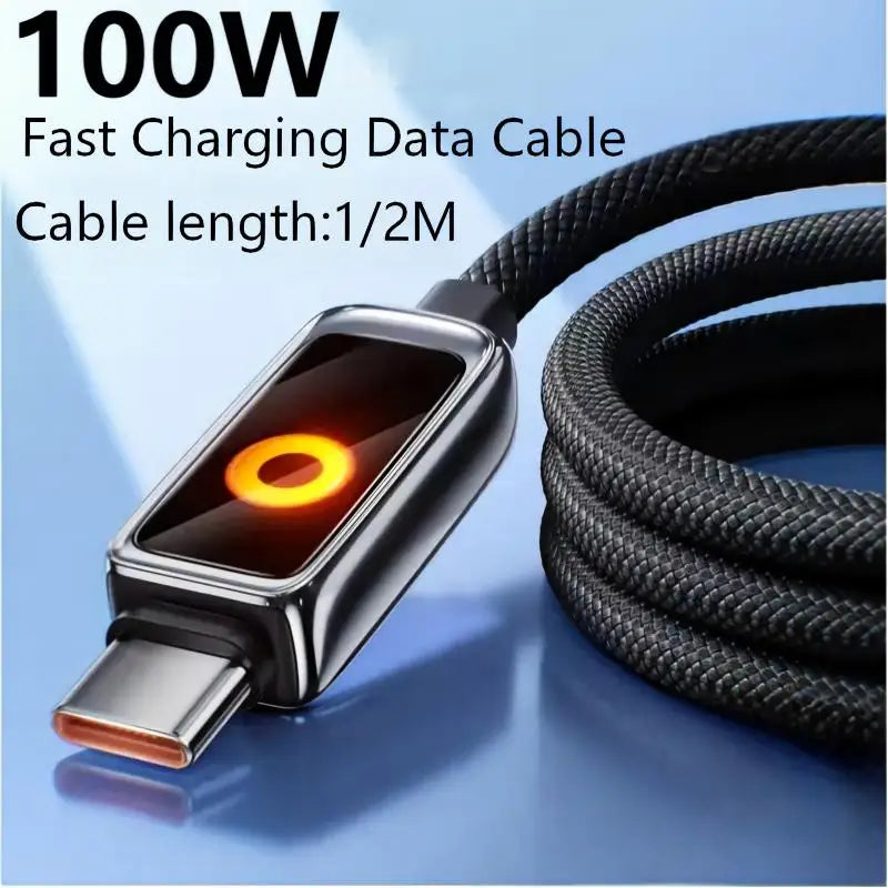 100W USB-C Fast Charging Cable – 6A Quick Charge & Data Sync USB-C Charging Cable SPOT