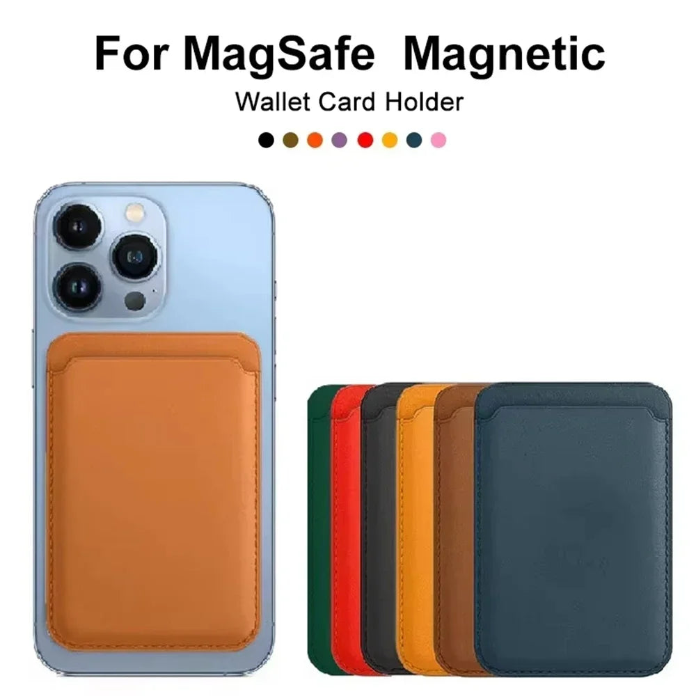 MagSafe Magnetic PU Leather Card Holder Phone Wallet Sleeve Phone Card Wallet SPOT