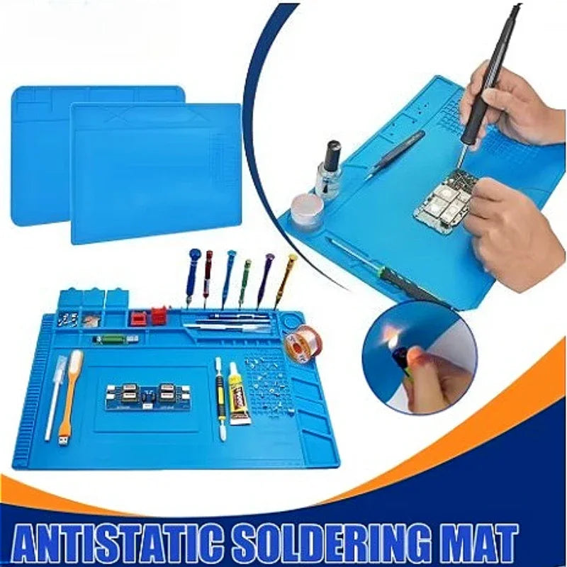 ESD Antistatic Soldering Mat – Heat-Resistant Silicone Work Pad ESD Soldering Mat SPOT