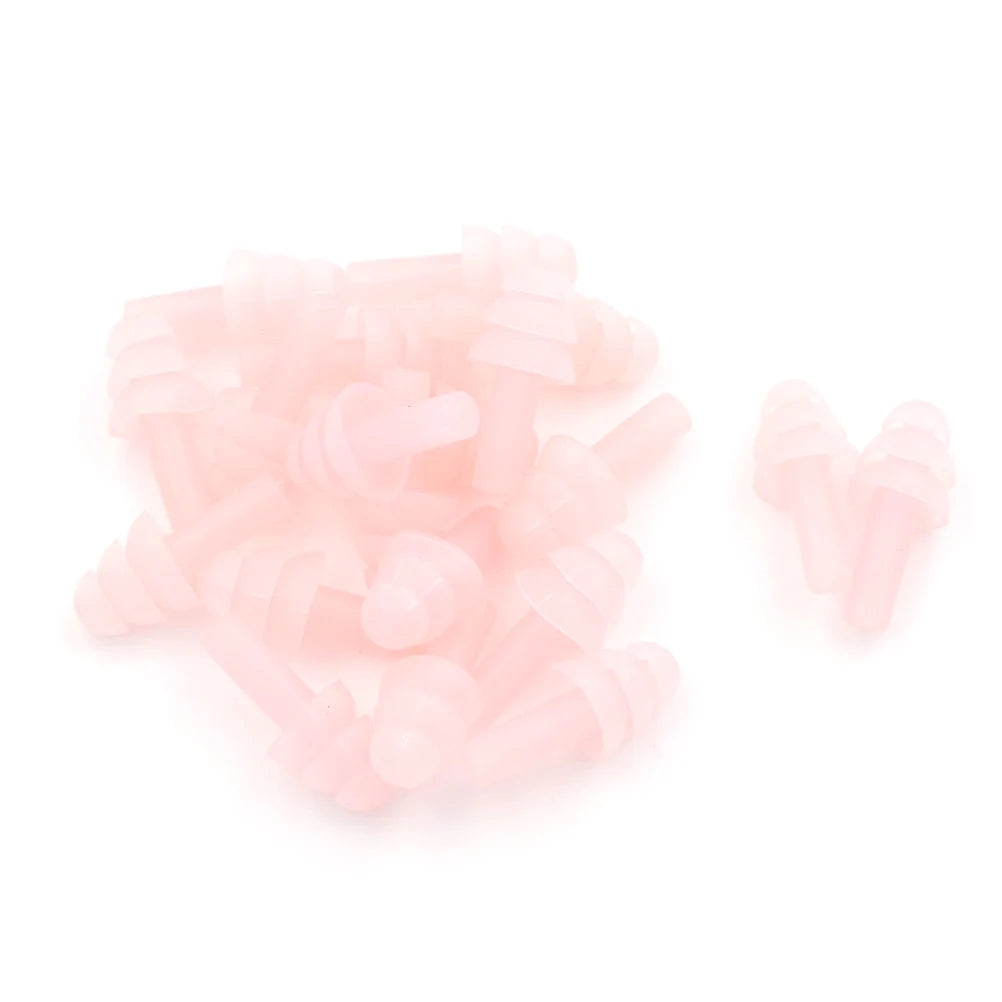 20-Pack Silicone Earplugs – Noise Blocking for Sleep & Study Silicone Earplugs SPOT 0 Pink
